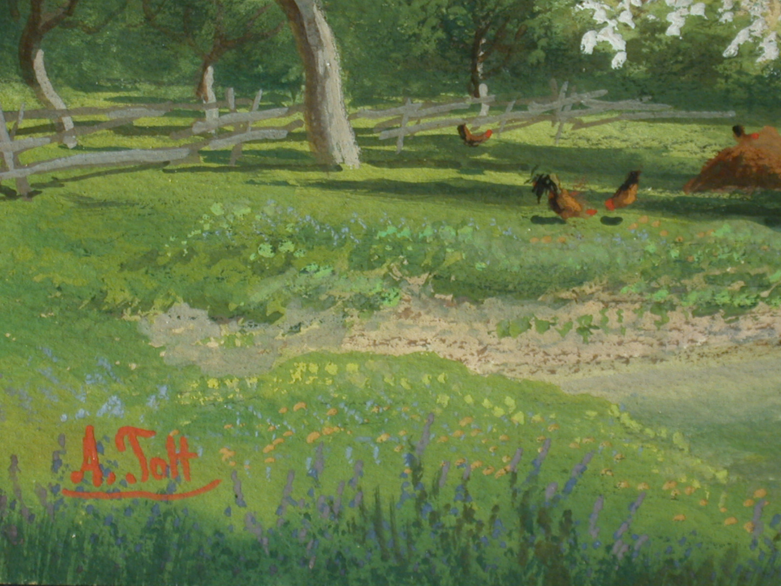 Alois TOTT (1870-1939) Spring Landscape on the Danube Bank.