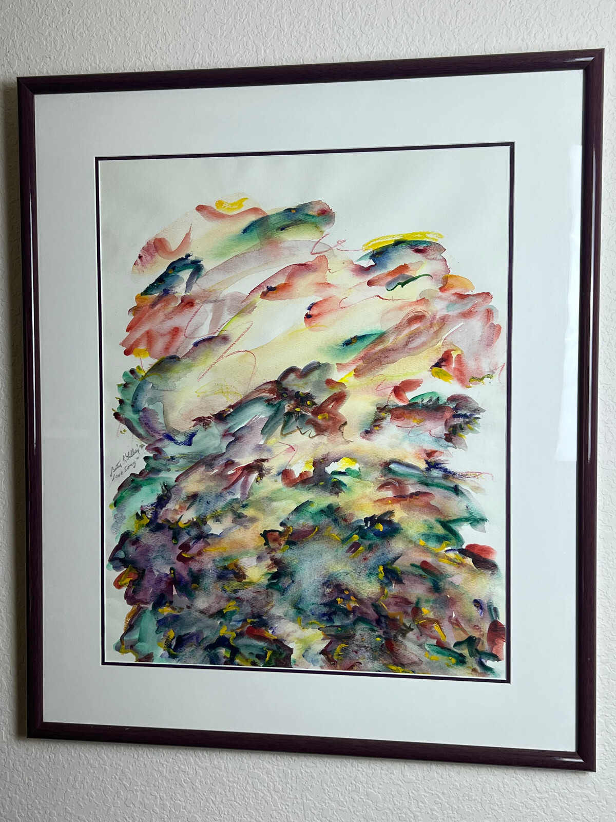 Bety Kohlberg Original Watercolor Tucson Artist 1992 Framed 24.75″ x 29.25″