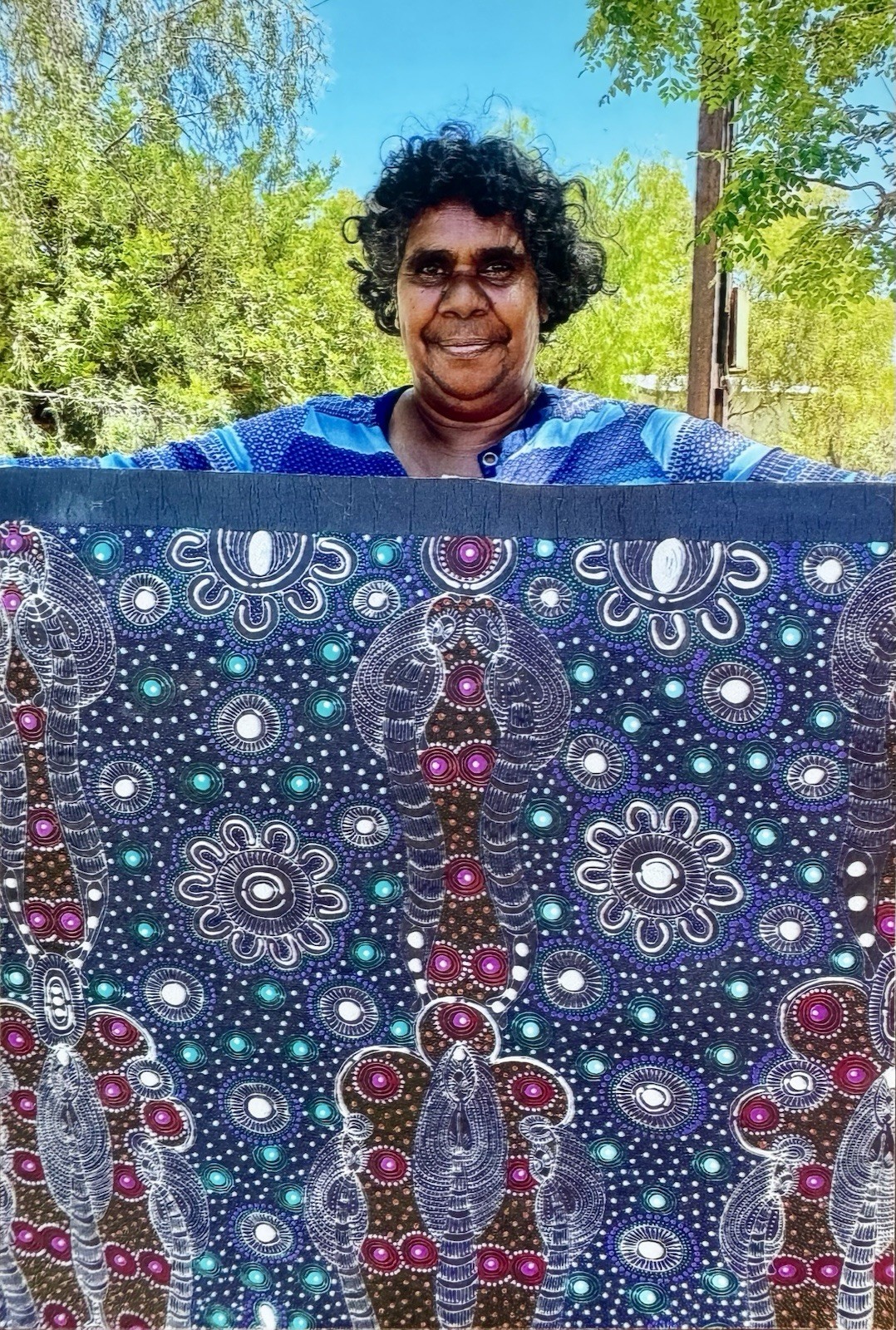 Colleen Bird Wallace NUNGURRAYI. Authentic Aboriginal Art. 100% Original.