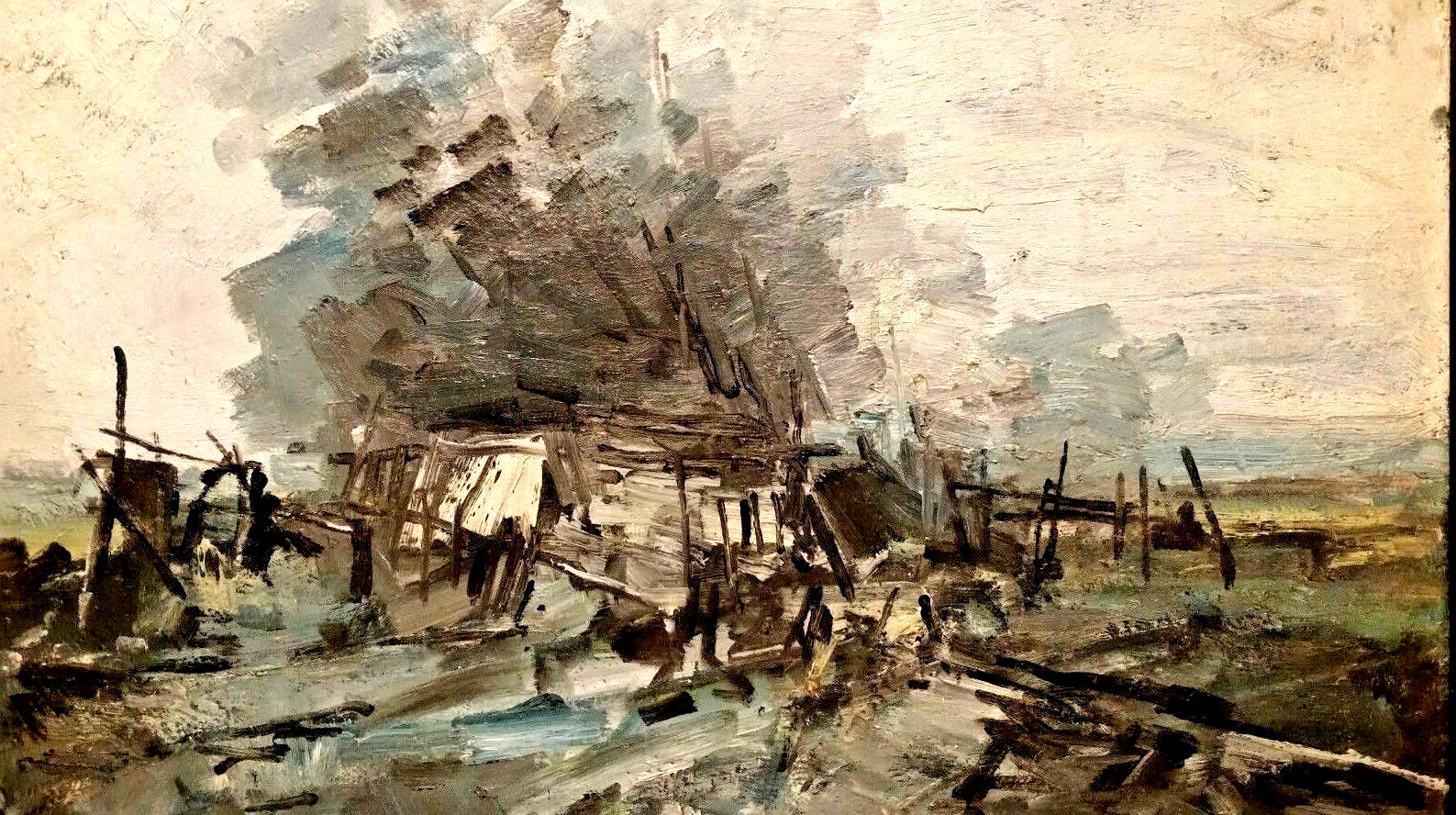 Listed URUGUAYAN HUGO NANTES Sd ABSTRACT LANDSCAPE ORIG OIL «RINCON de SAN JOSE»