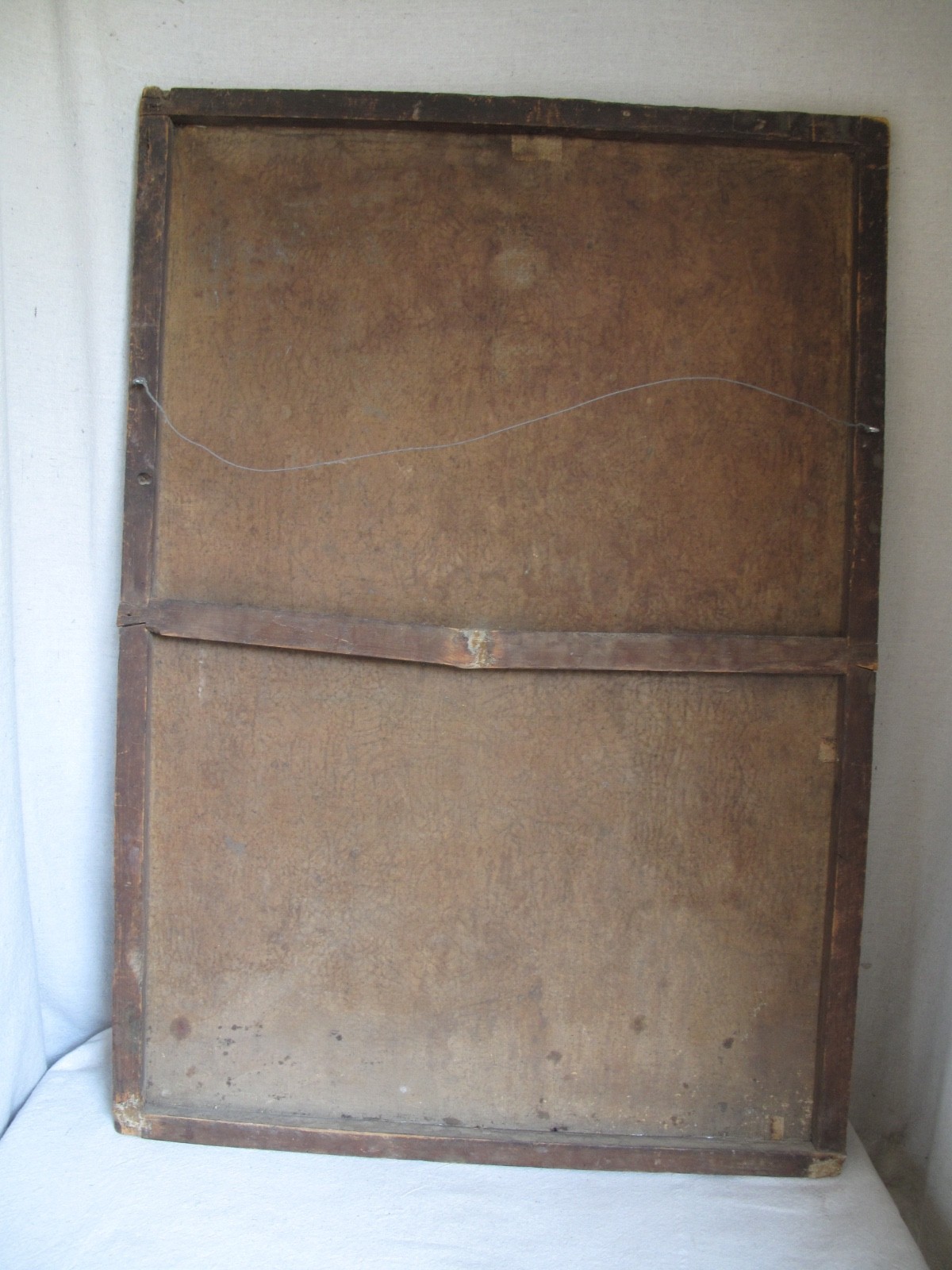 Antique 18th c. Spanish Colonial «Santa Barbara» Oil Painting 27 «X 38» Mexican