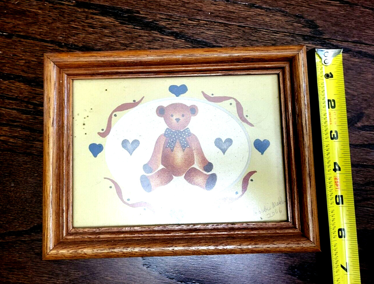 2006 Framed & Matted, Hand Painted & AutographedTeddy Bear Pic by Bobbie Molder