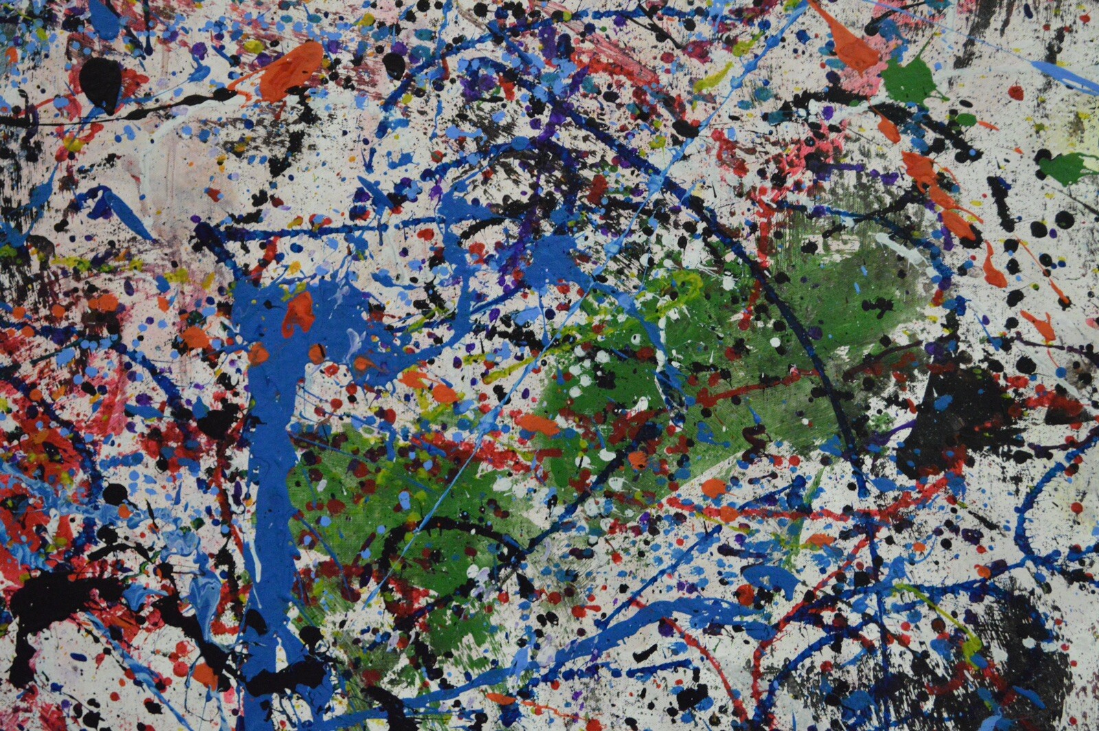 Jackson Pollock style Professional Painting 84”X62” (7 Foot) Abstract Modern XL