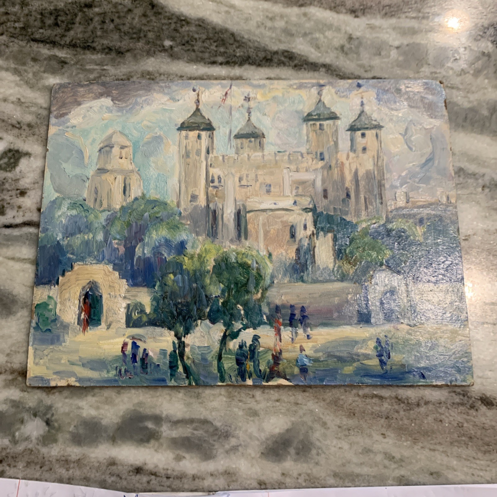 Francesco Spicuzza Pein Air Painting In Europe, 1929-(NOT SIGNED)