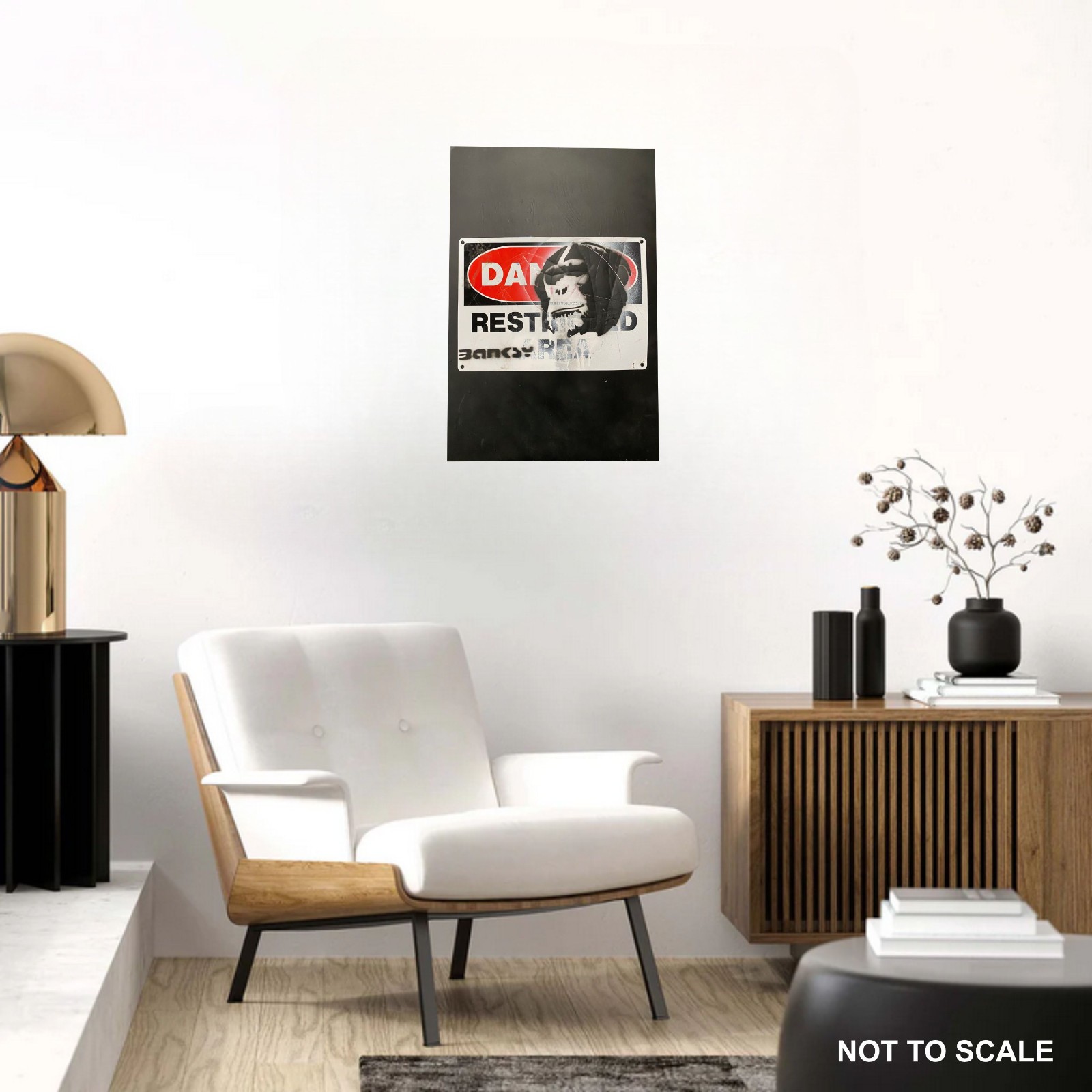 Banksy Graffiti Art Monkey Metal Street Sign Painting 16×24