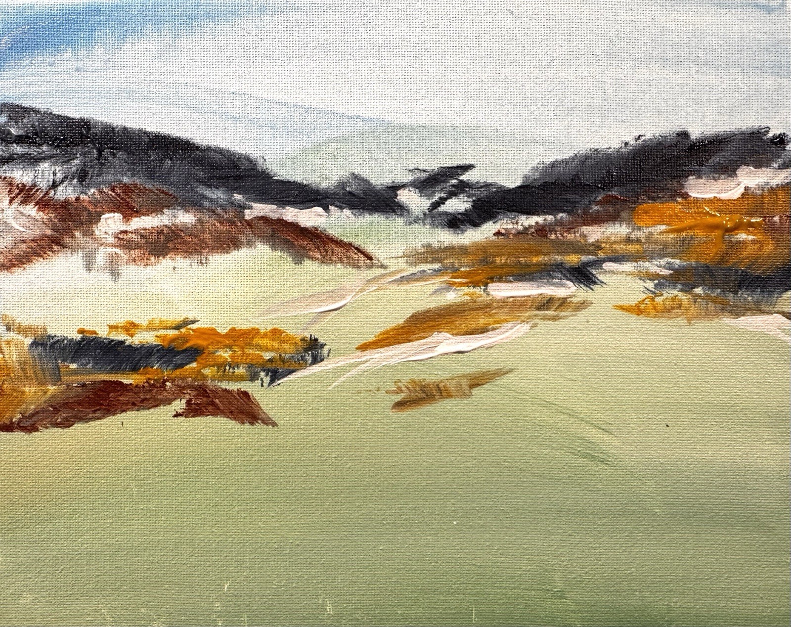 Original Abstract Expressionism 8×10 Landscape Handmade Signed Fine Art 155
