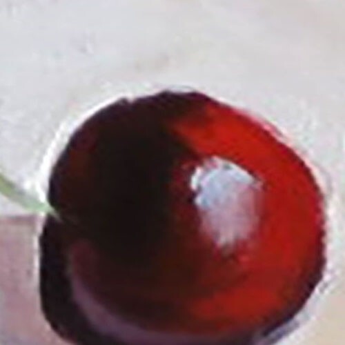 KITCHEN still life cherries Oil painting UKRAINE 8X10 Demenko Natalia