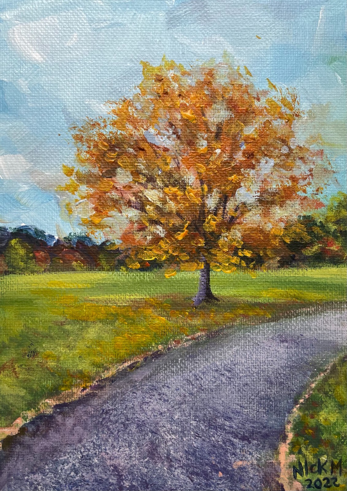Riverview Farm Park (Newport News VA) 5x7in painting- artist Nick Mears