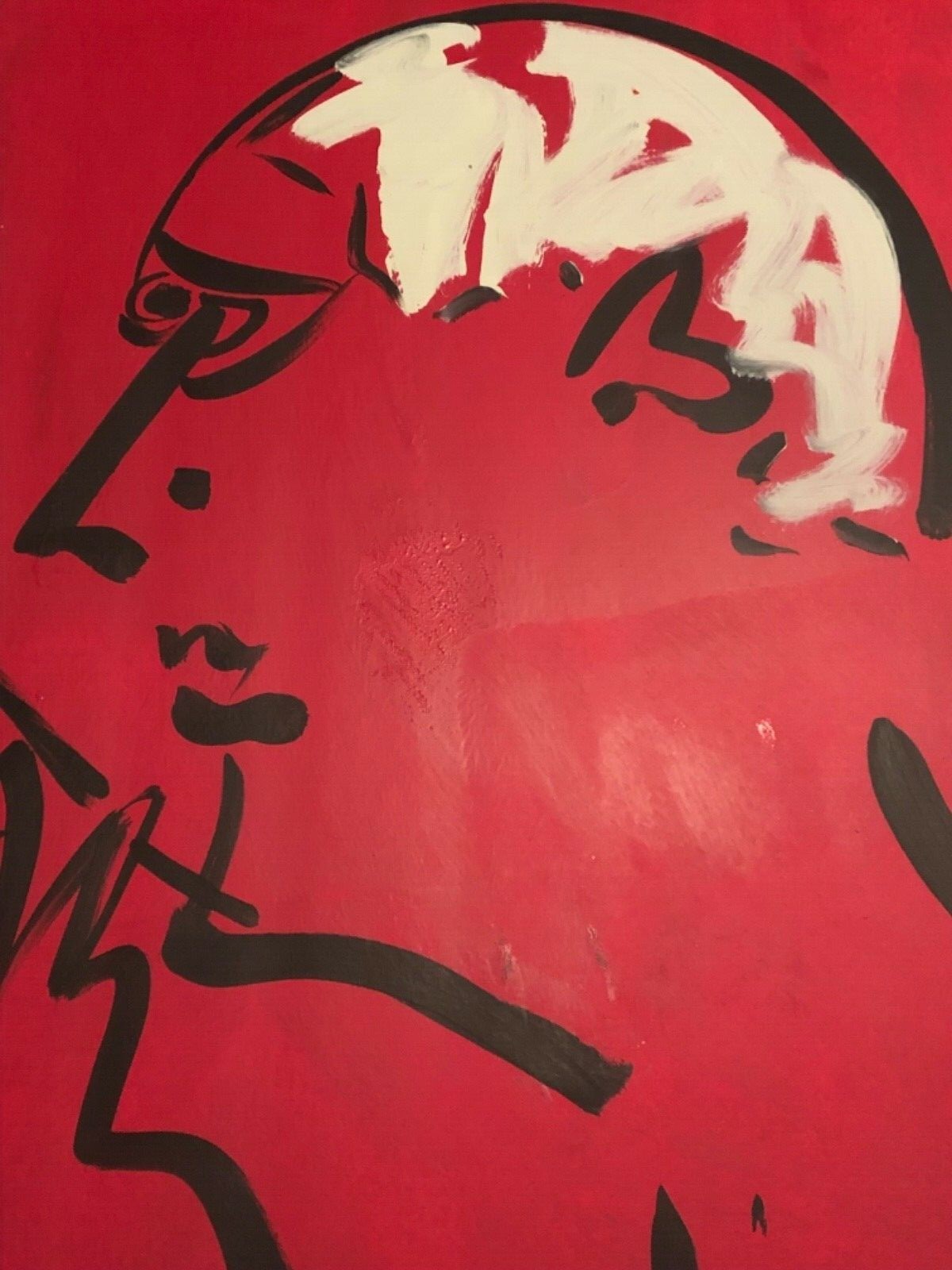 Rare Peter Keil Red Period Abstract Berlin Profile 2018 Modernism Expressionist