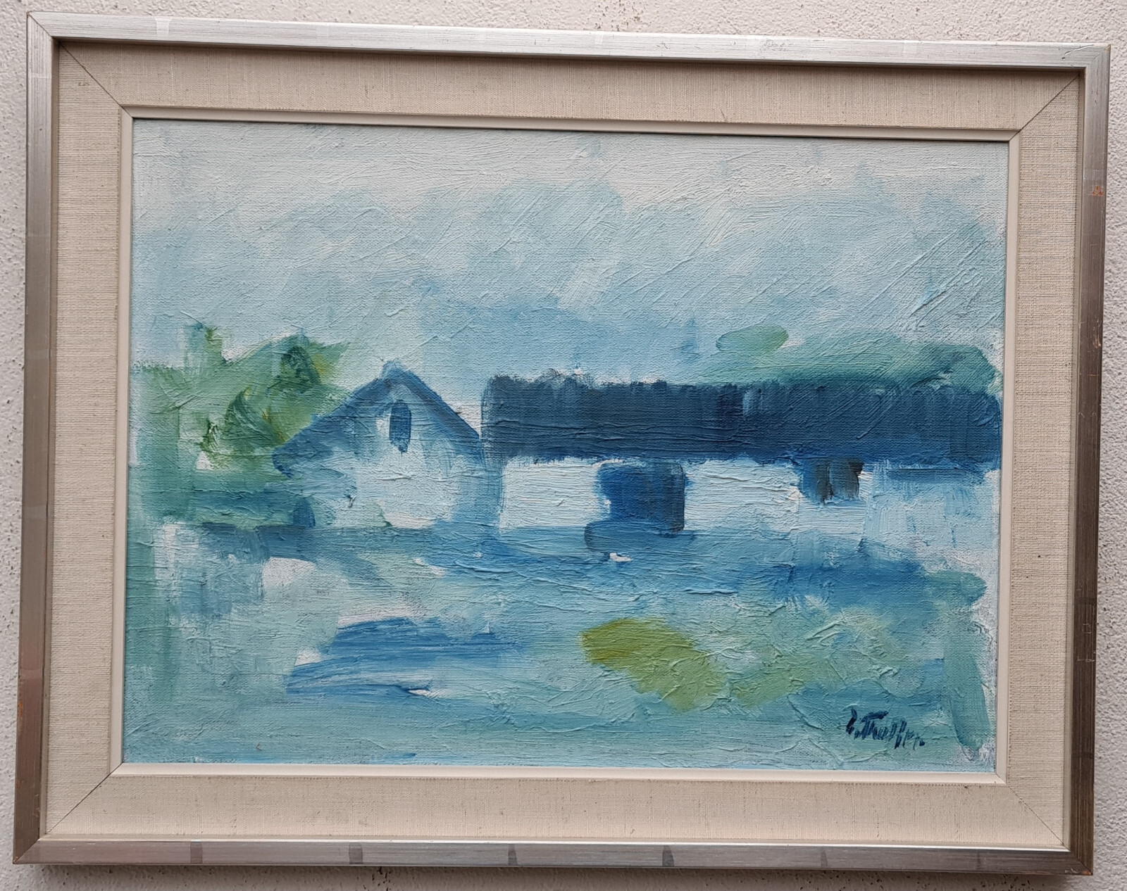 Abstract oil painting painting oil painting masterpiece landscape city village 229