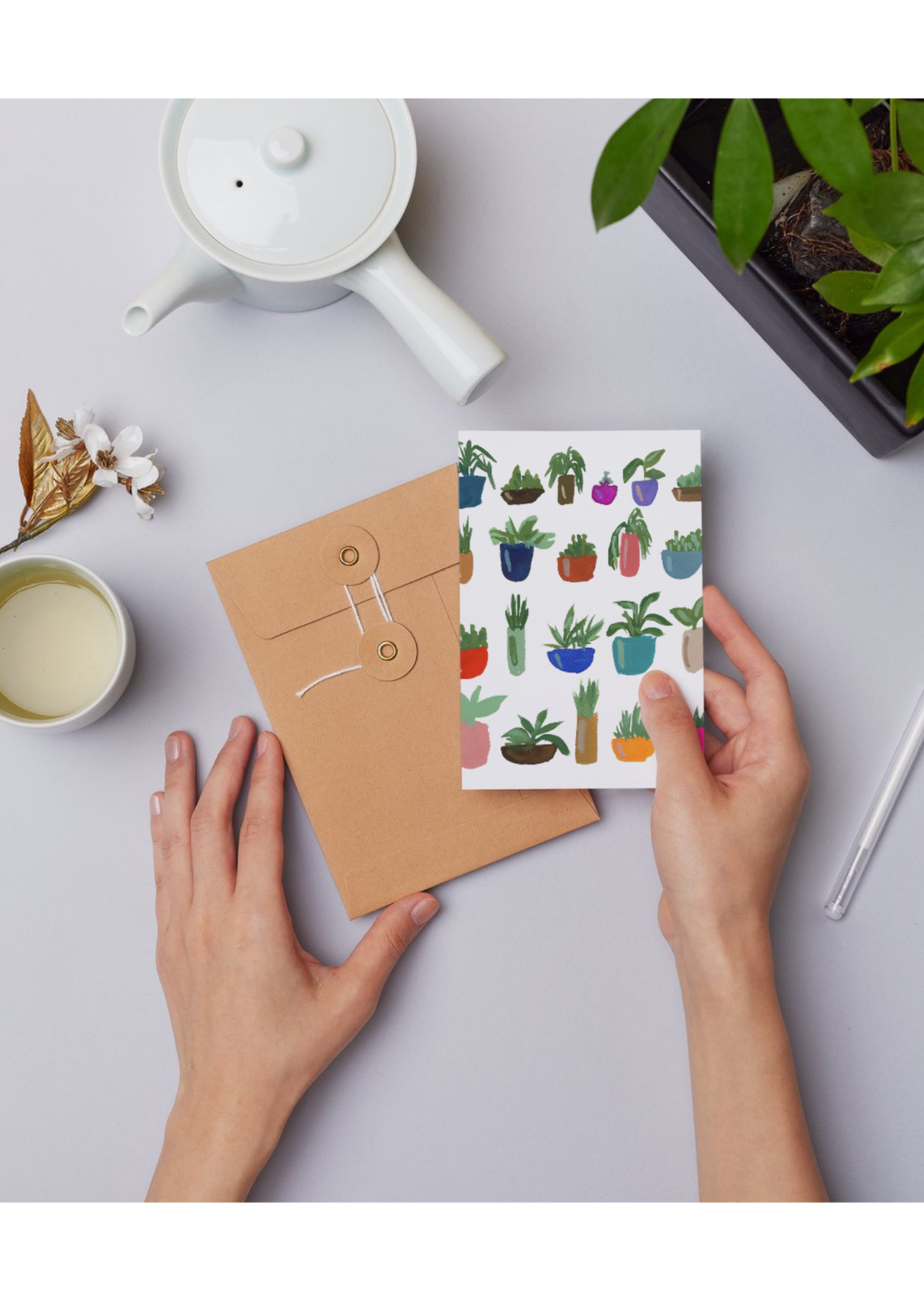 ACEO Original Plant Lady PRINT