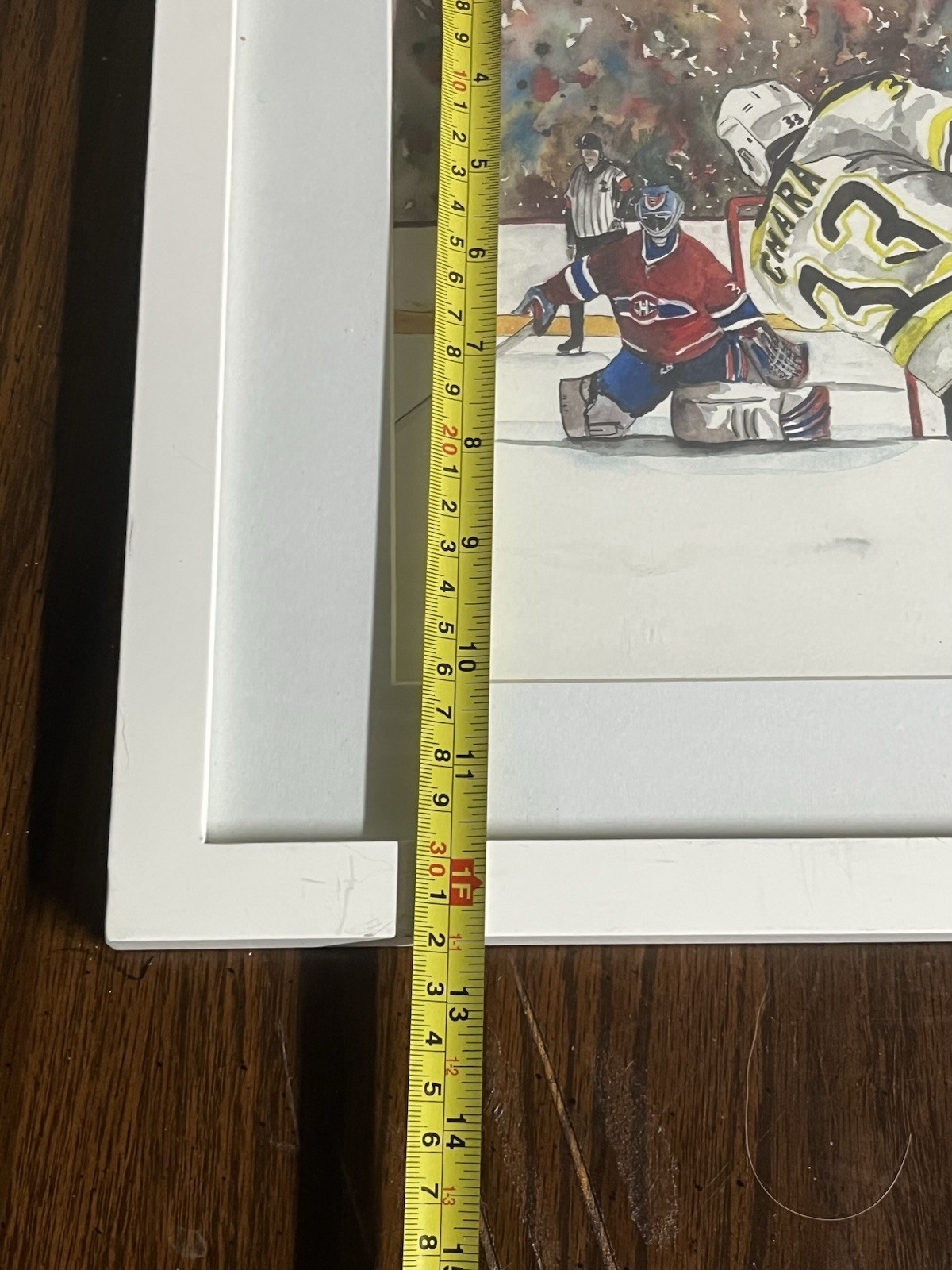 Signed J Lagasse Original Watercolor – Bruins #33 Chara Hockey Art