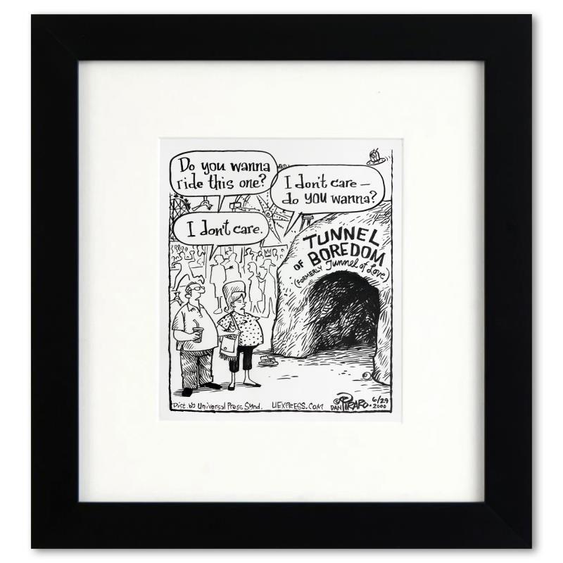 Bizarro «Tunnel of Boredom» Original Art By Dan Piraro Hand Signed with LOA