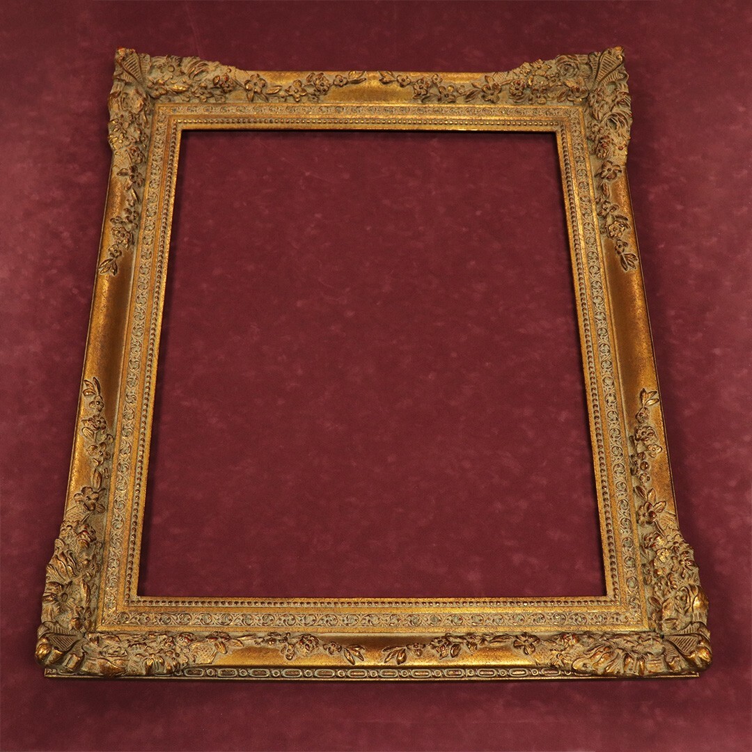24″ x 30″ Custom Ornamental Picture Frame Hand Laid Composition On Wood USA