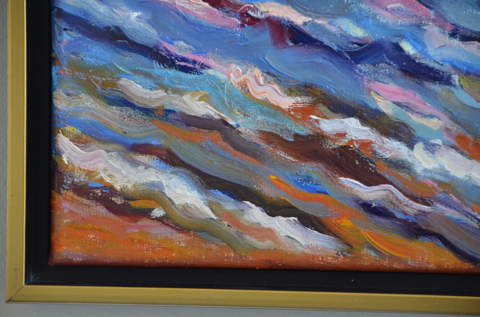 Beth Riso Fine Art Oil Painting – Mayo Beach Twilight, Wellfleet, Cape Cod