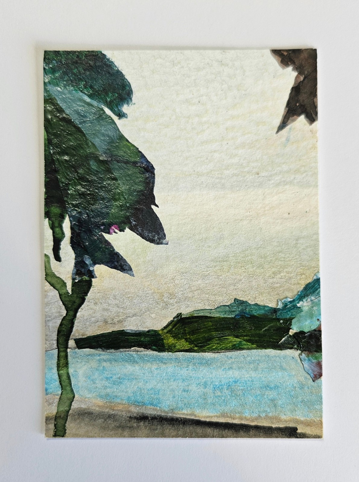 ACEO Card 2.5×3.5″ Original Miniature Art Abstract Landscape Series 6/11 #0018