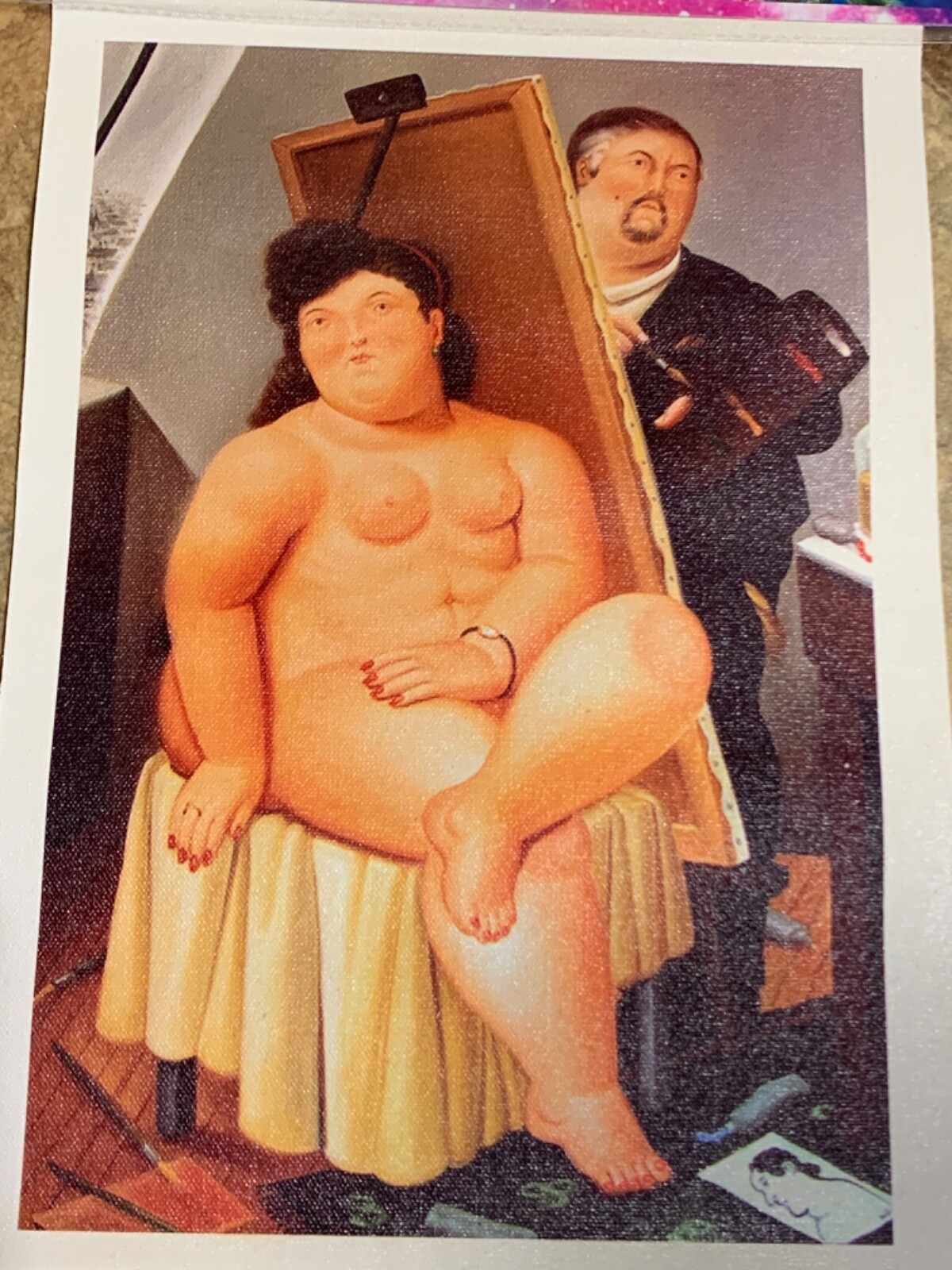 fernando botero Canvas Painting Size 13x9inches