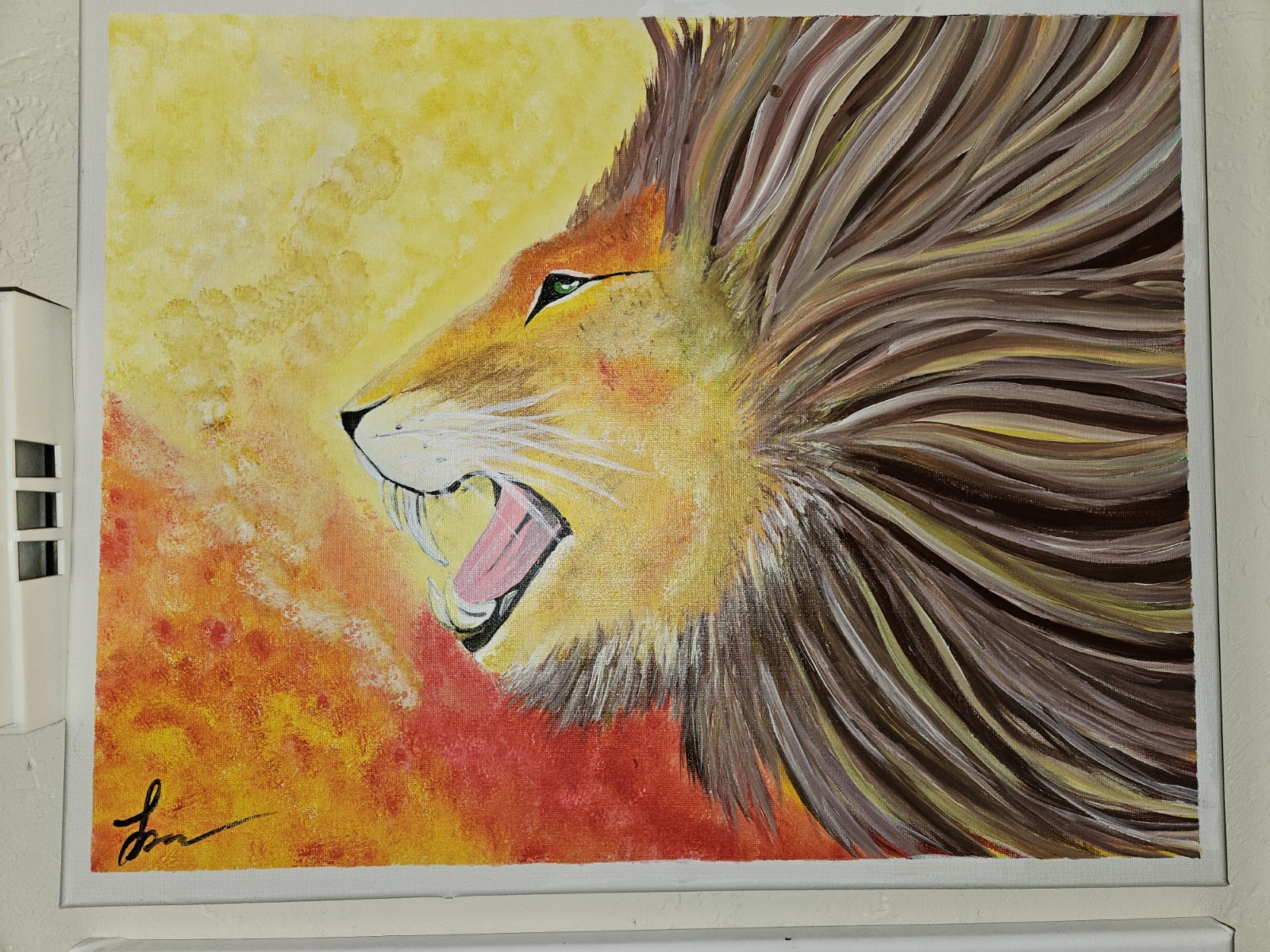 A Lion’s Might Acrylic Painting