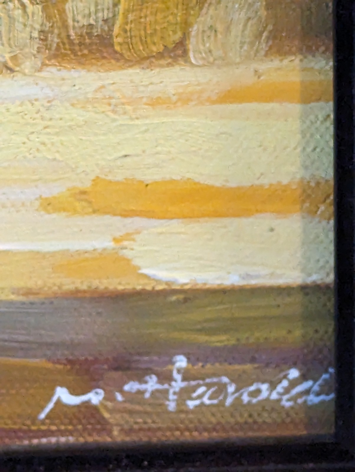 Oil Painting-Glamorous Couple Dancing on a Beach-Framed-Signed «M Harold»-C Desc