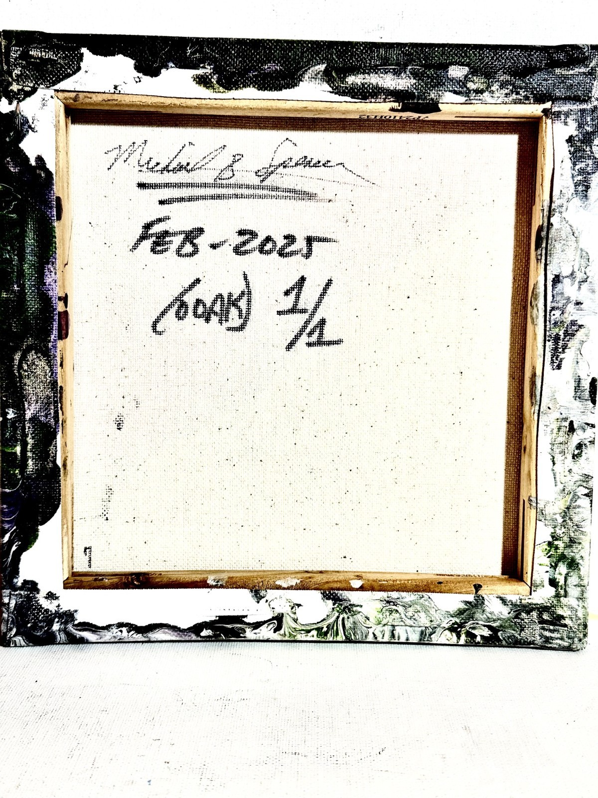 Original Acrylic 8″x8″ Canvas Art OOAK (One of a Kind) Auto, Date, Numbered 1/1