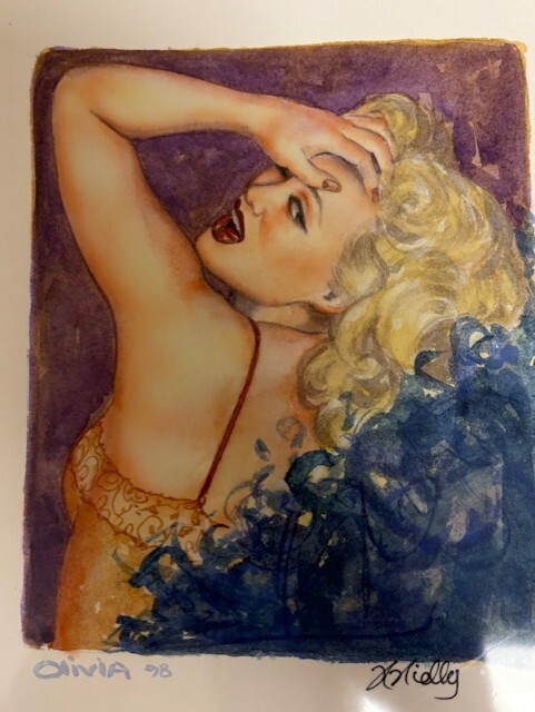Olivia Painting, Dual Signature including Model Ronda Ridley, 8 X 6.5″ 26C