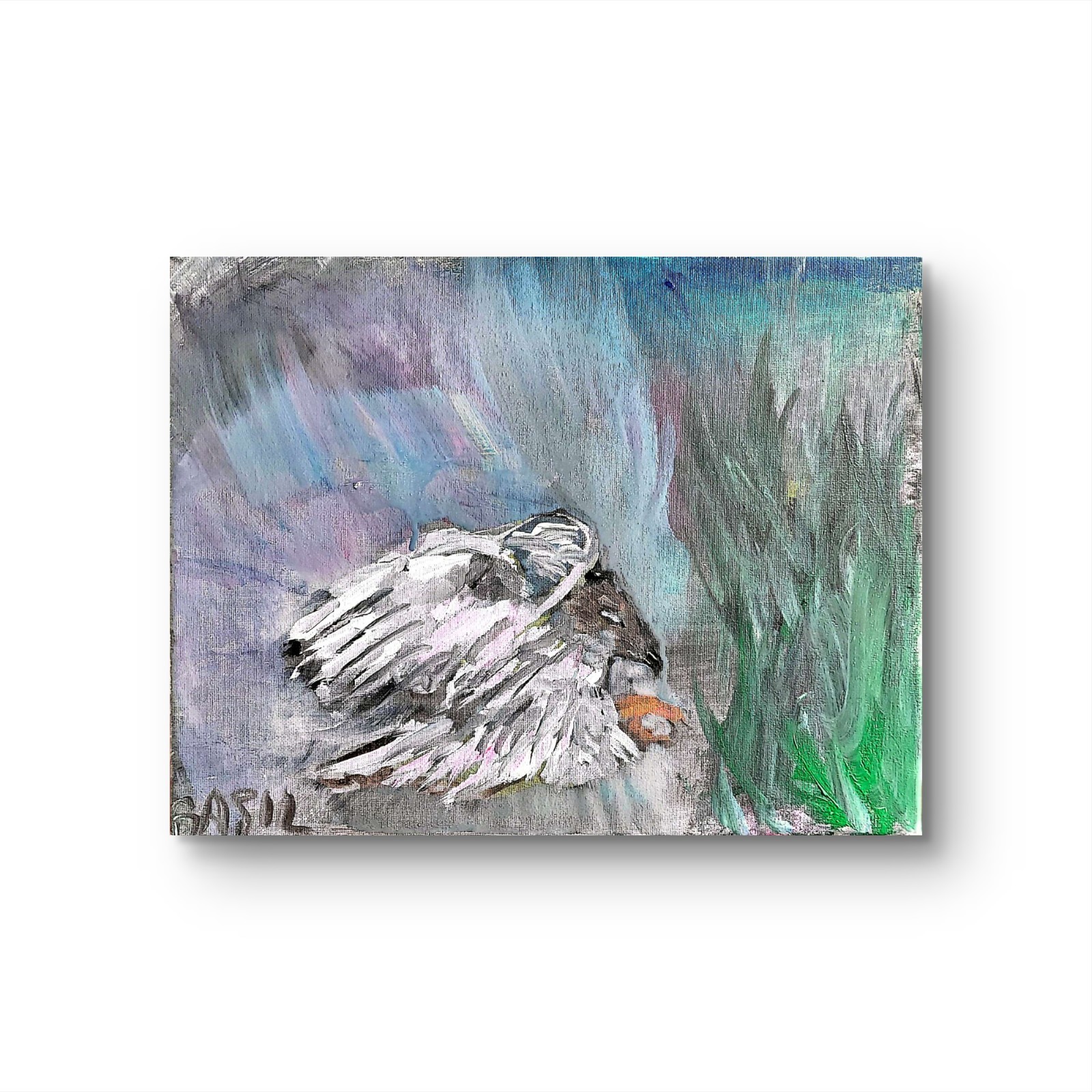 Hawk Attack Original Expressionism Acrylic Abstract Canvas