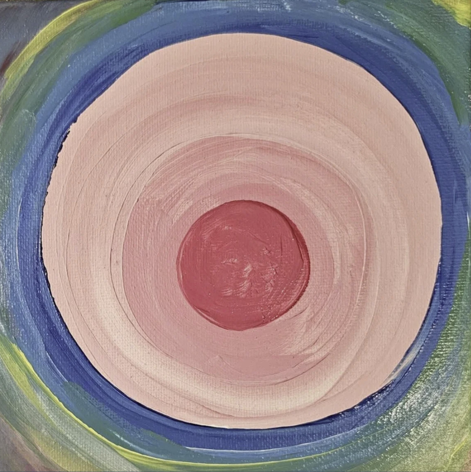 Original 8×8 Abstract Acrylic Painting – Meditation Art / Altar Decor