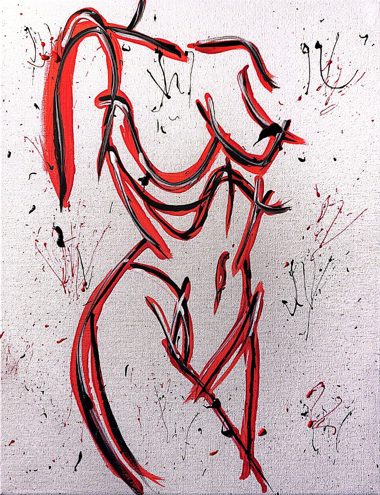Neo Expressionism Original Modern Abstract Artwork Acrylic Painting Canvas 11×14