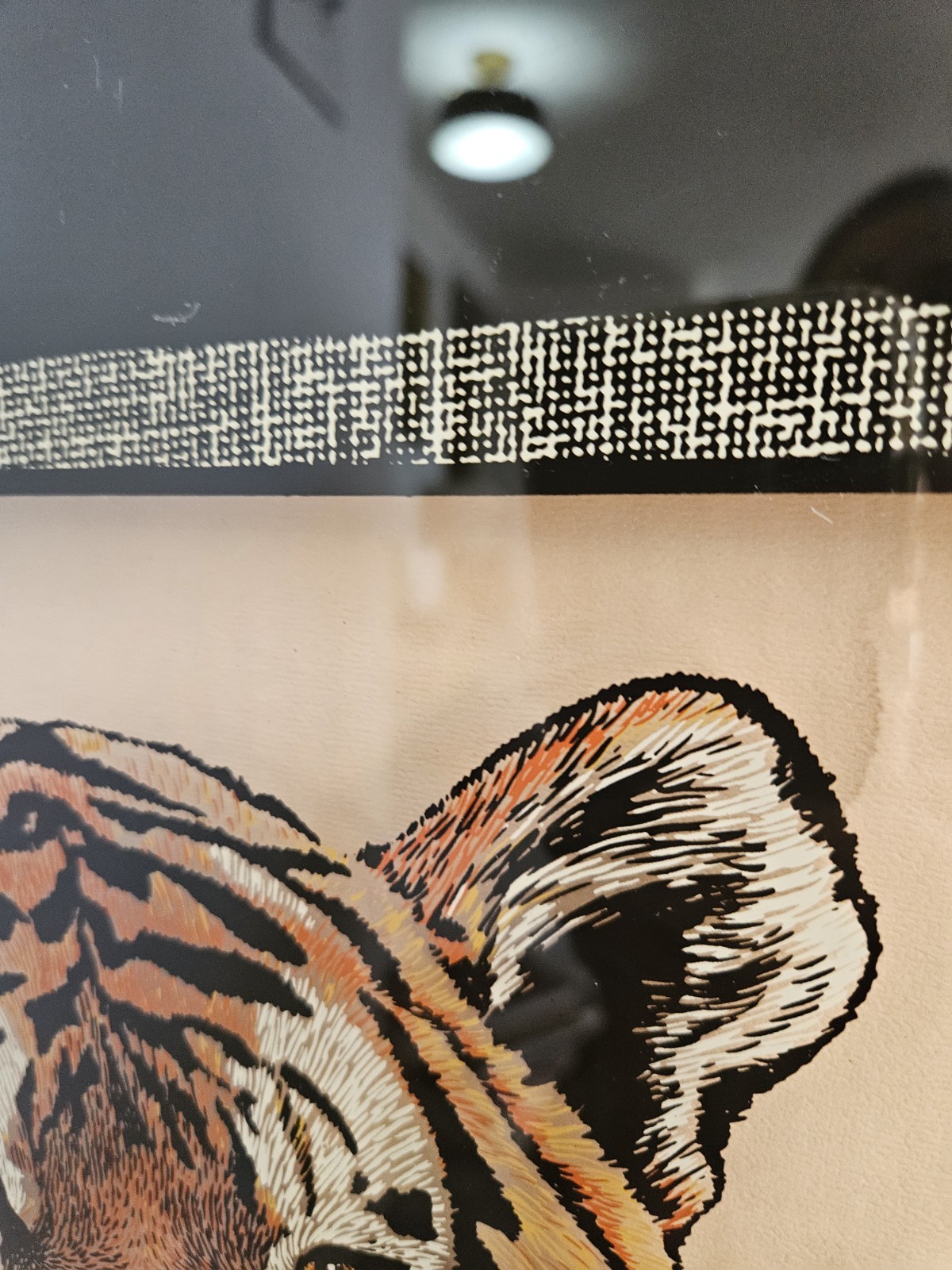 Rare 2 Framed Reverse On Glass Tiger Lion Lulu’s Inc Vintage 77′ Wall Art Retro
