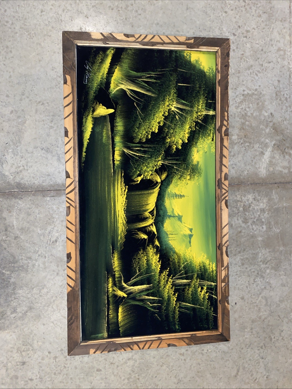 Vintage Black Velvet Painting