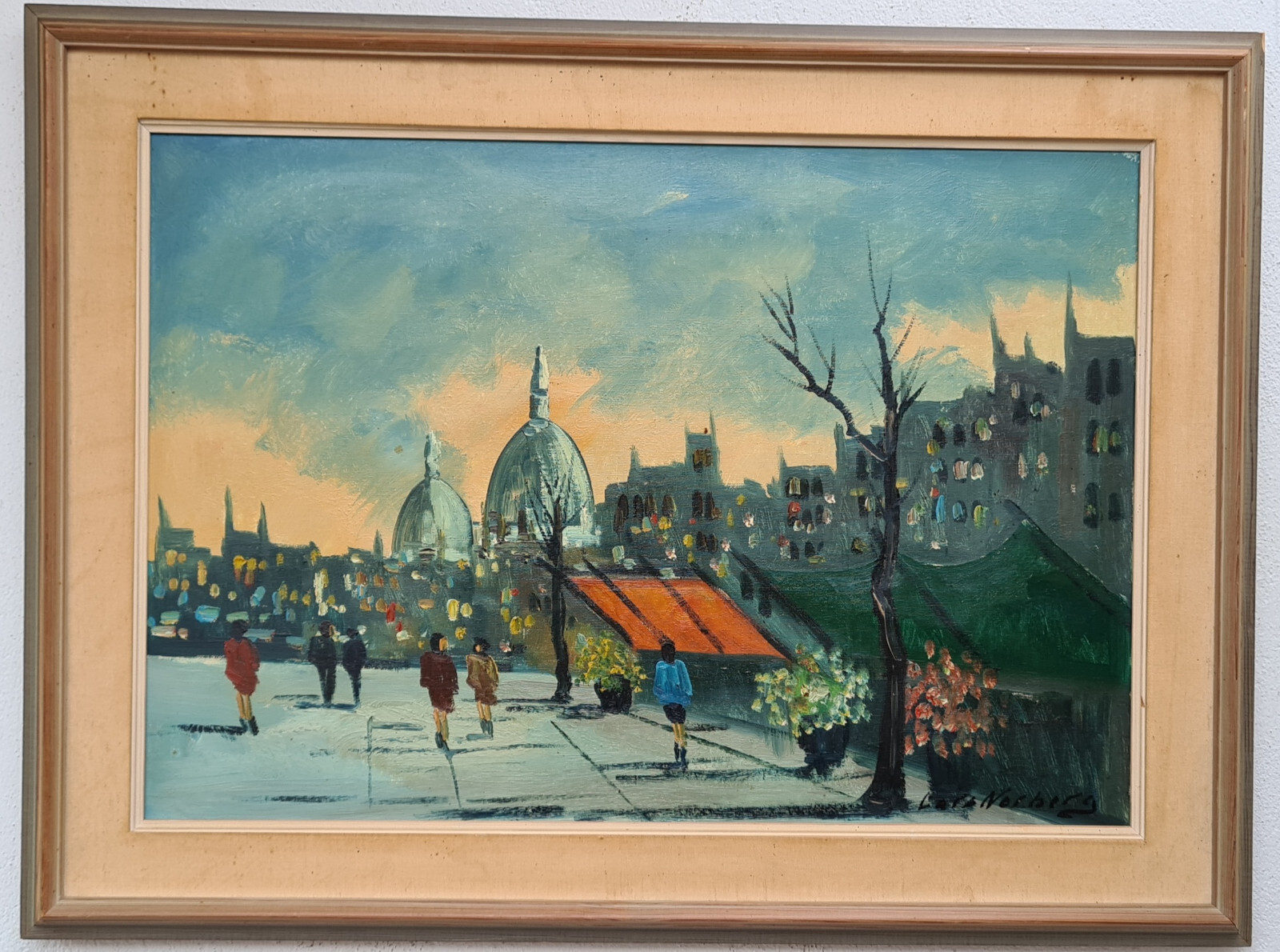 Expressionism oil painting oil painting masterpiece landscape city people 147