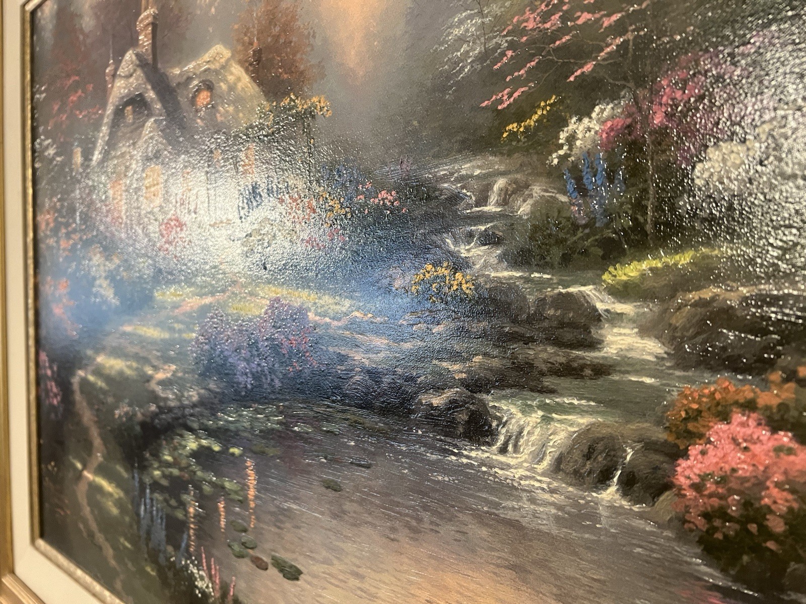 Thomas Kinkade Everett’s Cottage 24×30 Canvas Renaissance Ed. R/E SIGNED 72/400