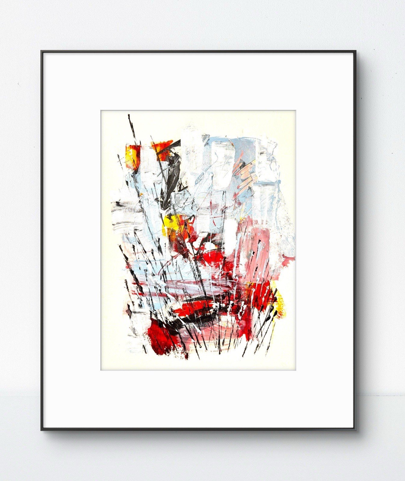 Original Abstract Expressionism 9×12 PaperAcrylic Handmade Signed Fine Art 15