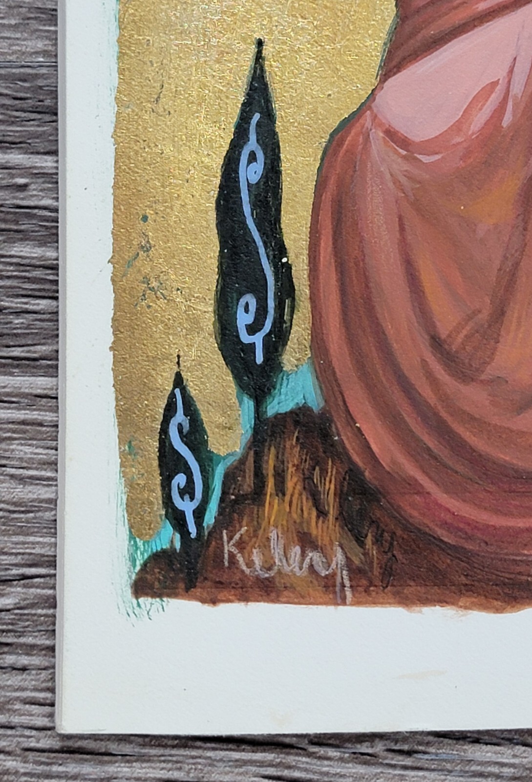 Original Painting on Art Board ICON Bill Moyers Patron Saint of PBS