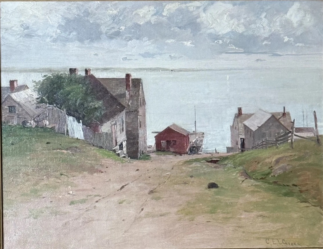 Charles E. L. Green American Massachusetts Boston Coastal Fishing Village