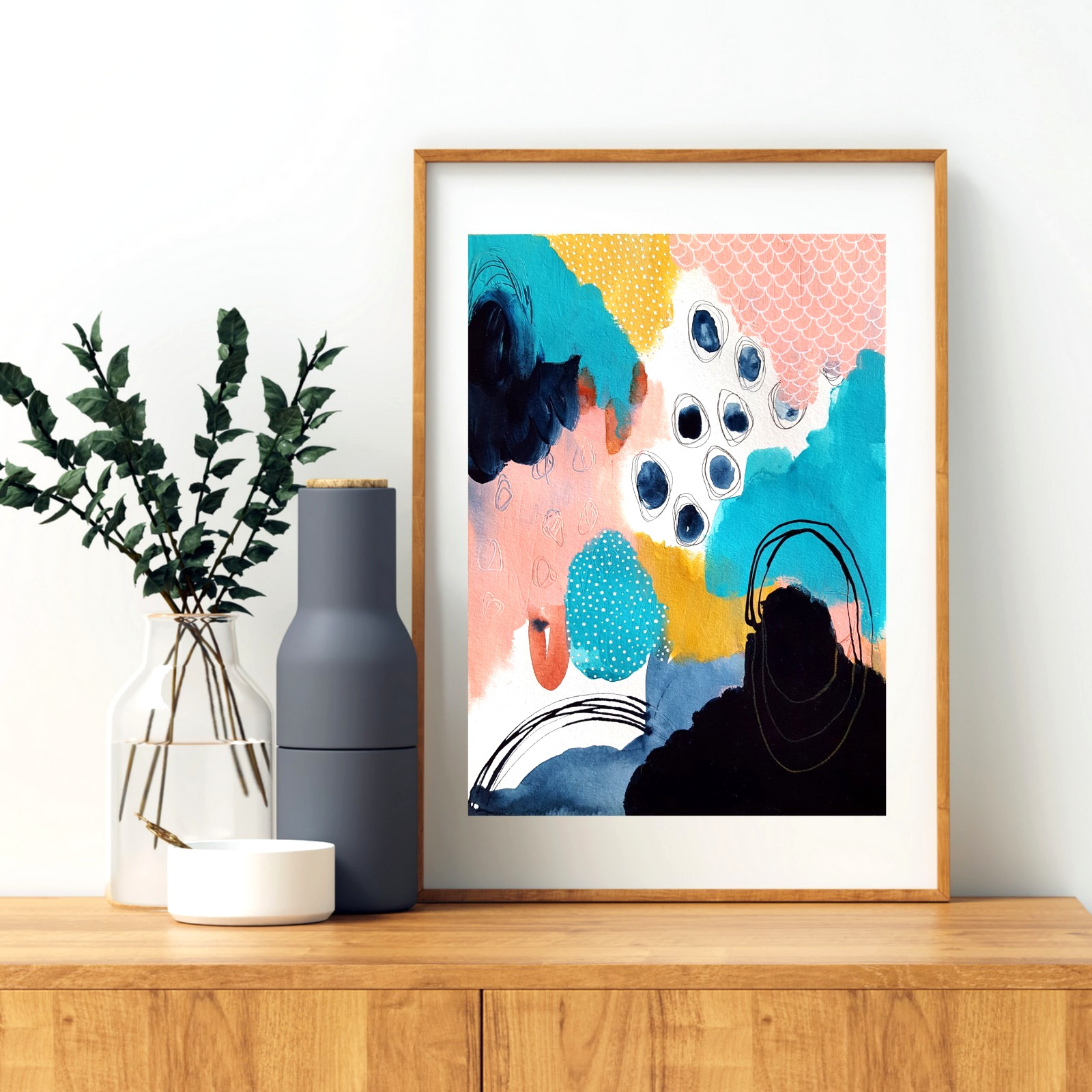 Unique Abstract Expressionism Wall Art 9×12 Original Signed