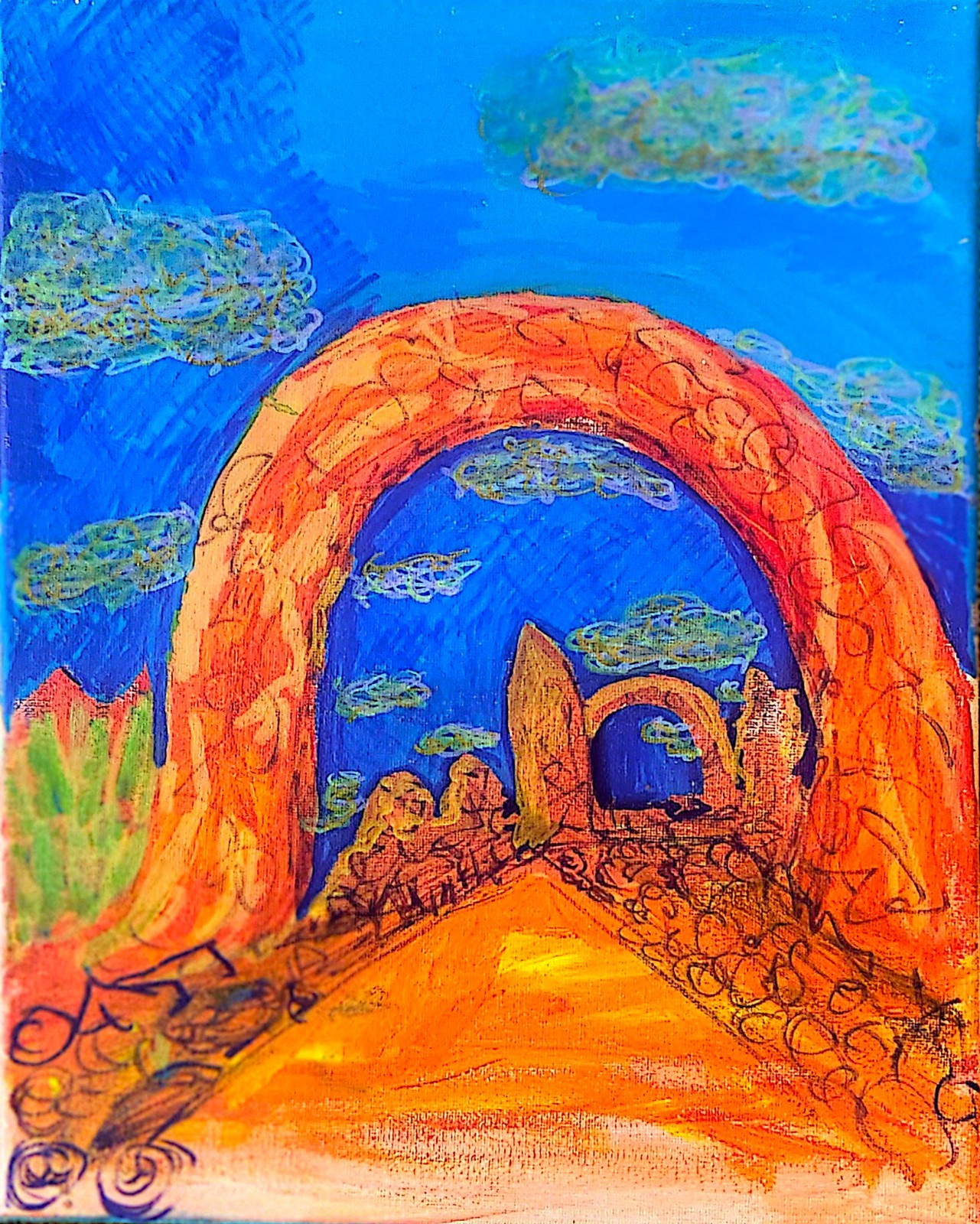Arches National Park Utah Original Acrylic Southwest Landscape
