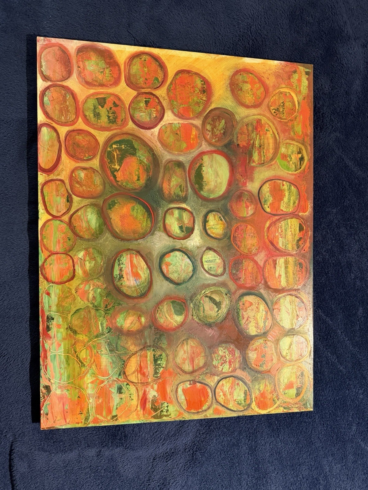Abstract Painting Enhanced Air Autumn 2010 Oil On Board Megan Karlen