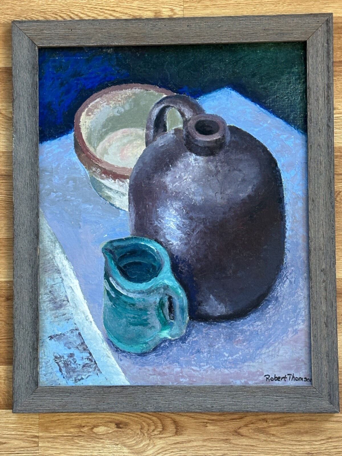 ROBERT THOMSON SCOTTISH ARTIST (1905-1990) OIL PAINTING ON CANVAS BOARD FRAMED