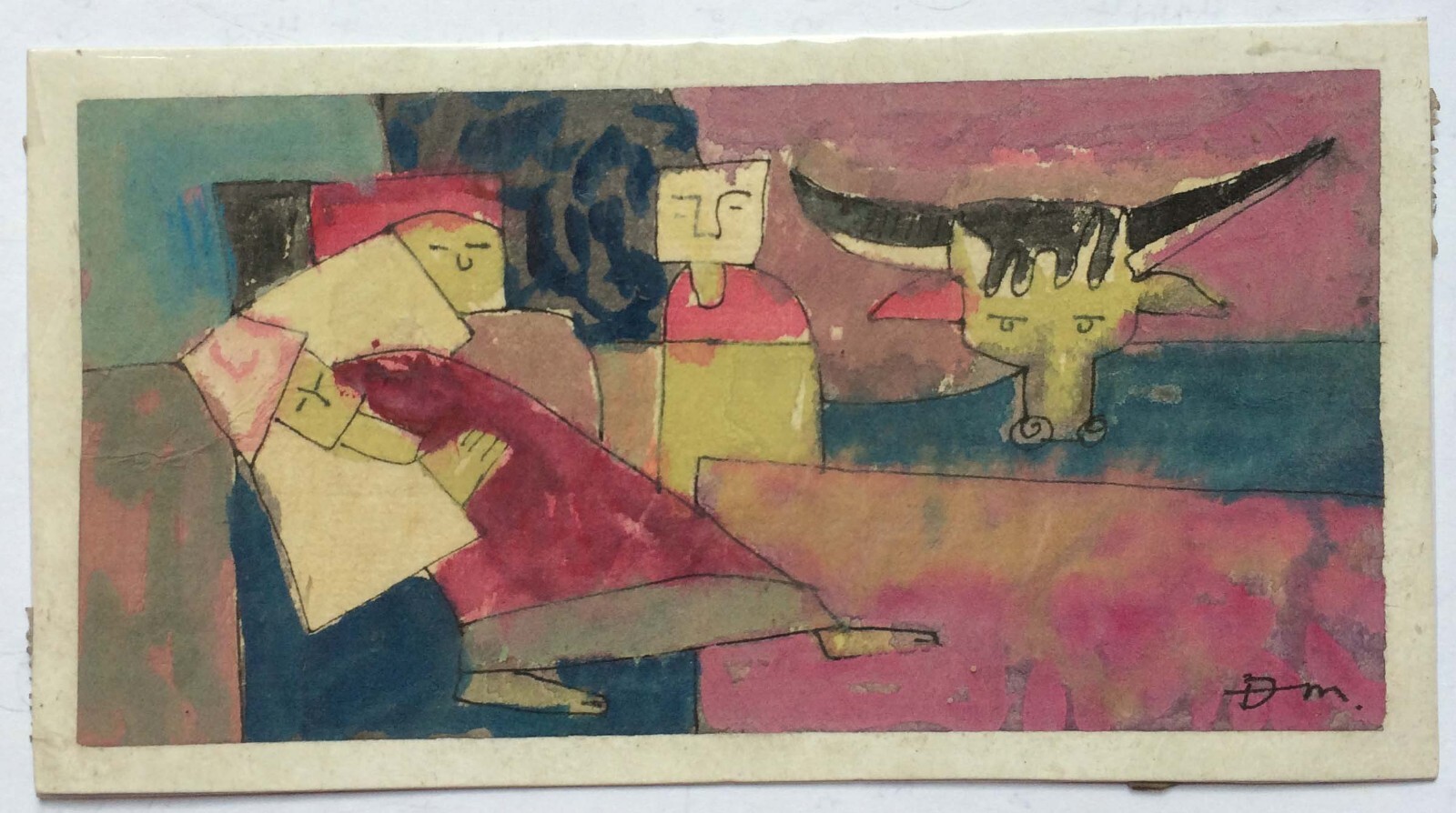 Lam Duc Manh Vietnamese and water buffalo original Art In Heart