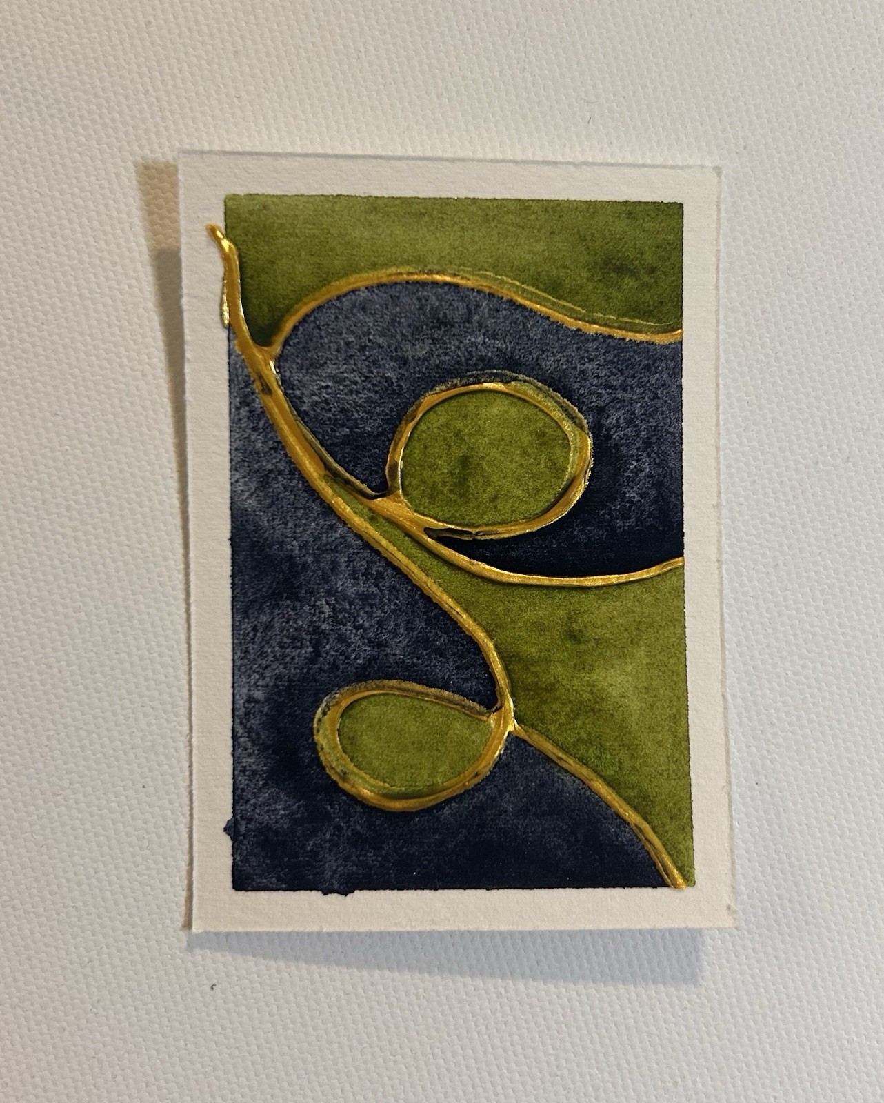 ACEO Card 4, From ‘Mineral Magic’ Collection Watercolor Painting By Sasha Lehto