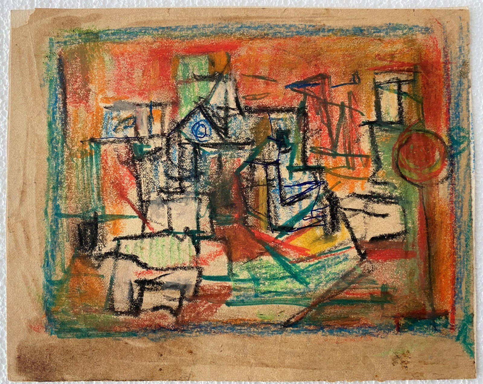 Juan David. Painting. Untitled, ca 1978. Mixed media on paper. Original art