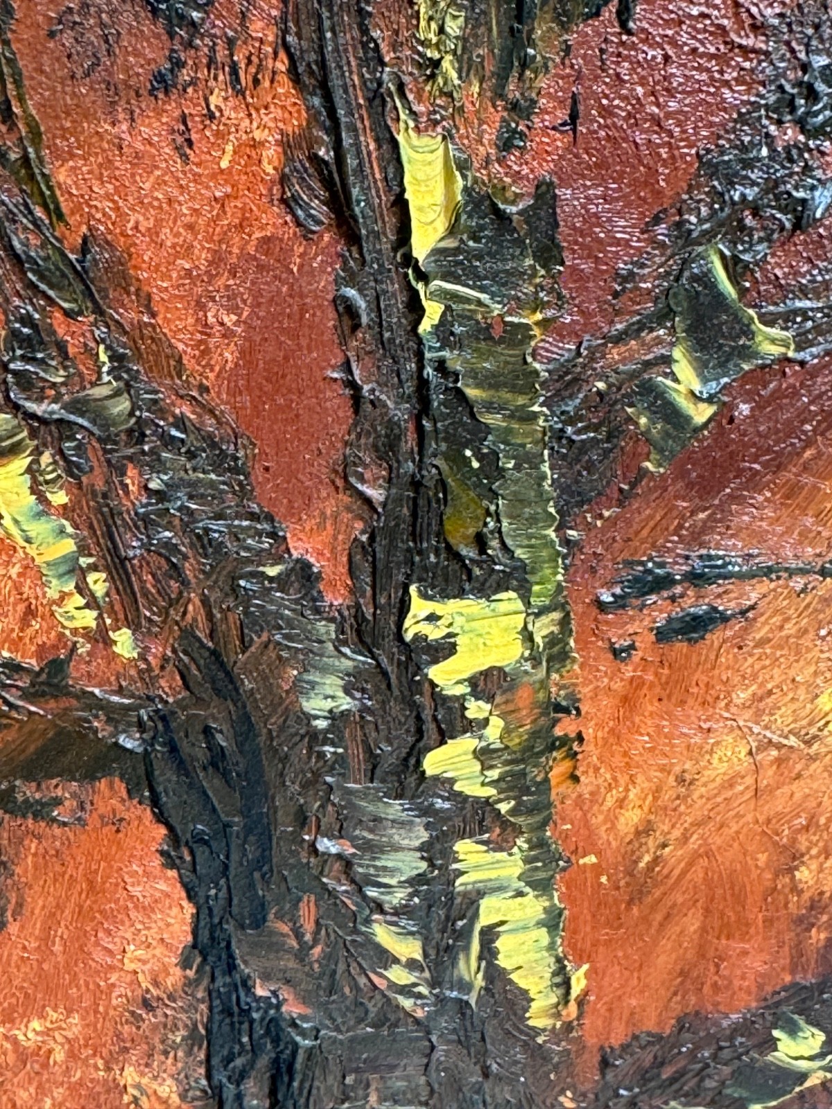 Original Vintage Early 1970s MCM Art Painting | Heavy Pallet Knife & Texture