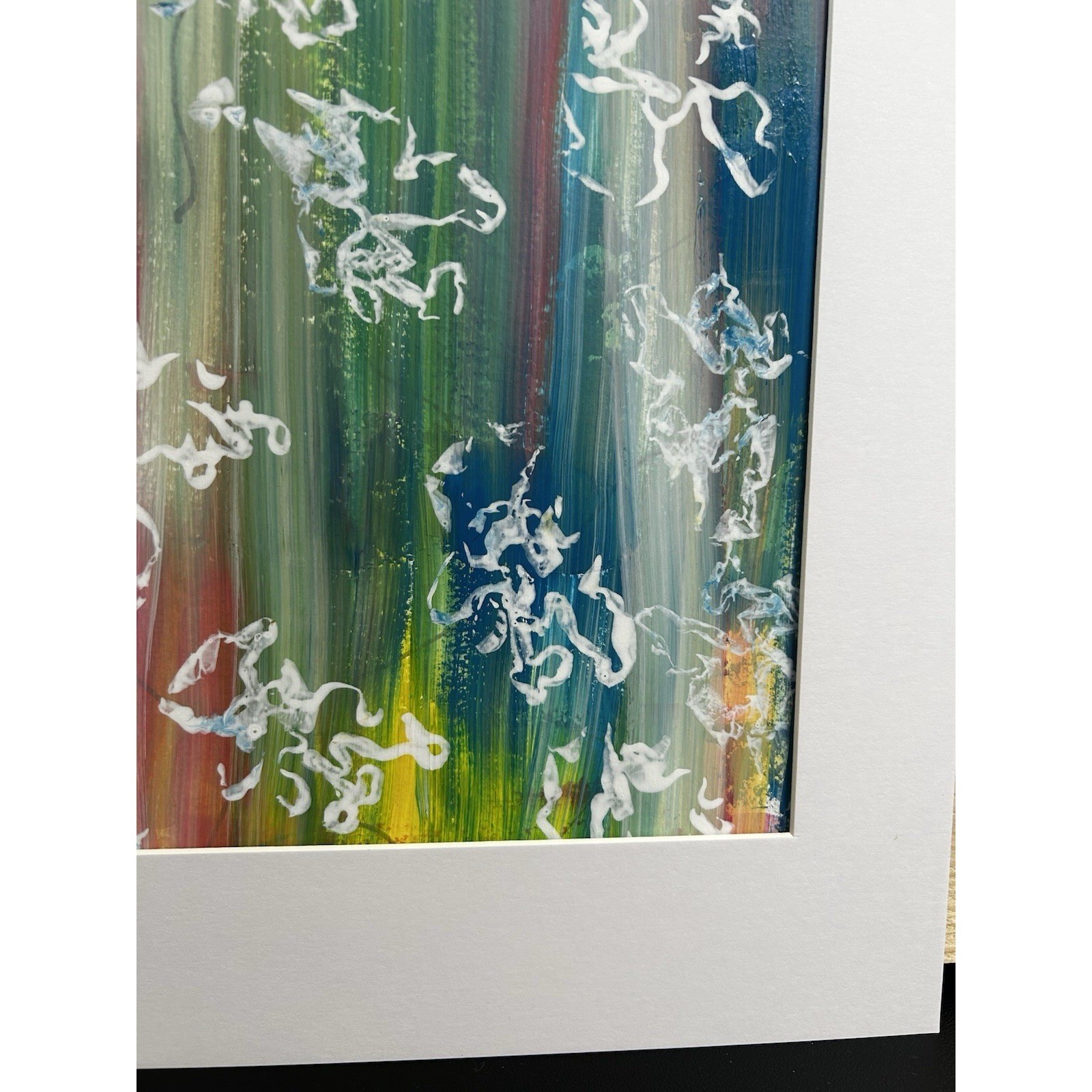 Original 11X14 Abstract Expressionism Wall Art PAPER Titled Colorful Illusions