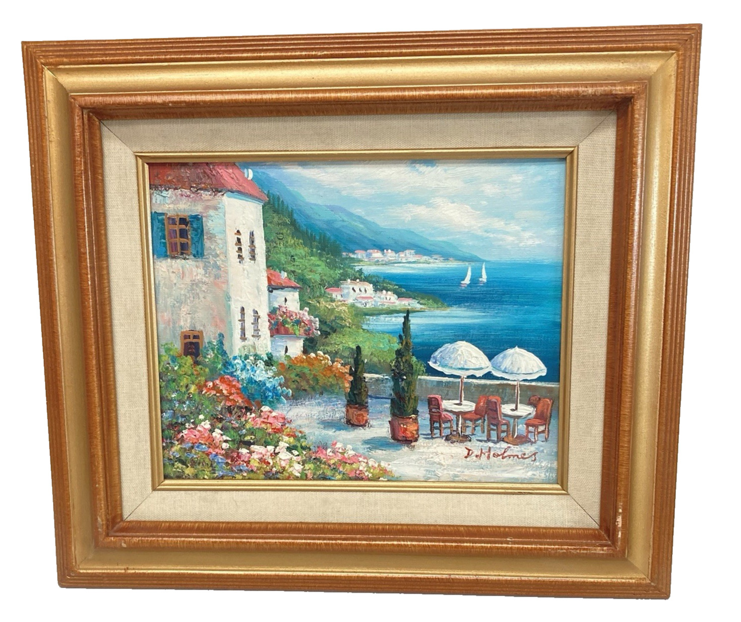 Debora Holmes Home Decore 8X10″ Oil Painting On Canvas Coastal Seaport