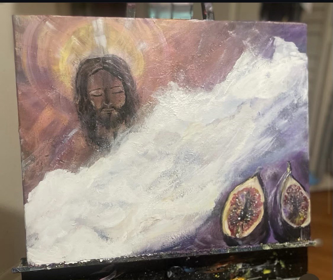 “Forgiveness” Original Jesus & Figs Painting on Canvas by PaintbyJenny