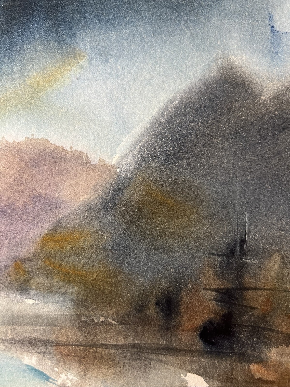An Inland Waterway–Medium Size Watercolor–Charlotte Hoffman–Mid 20th NY Artist
