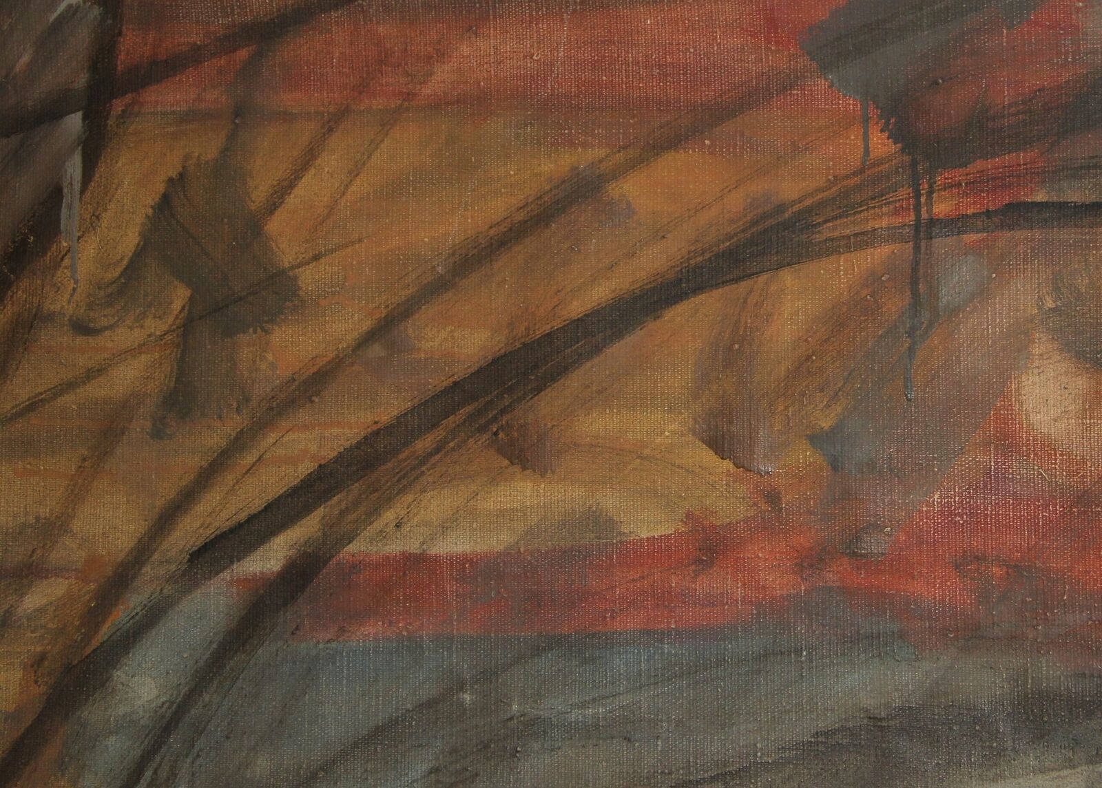 Vintage oil painting abstract landsacpe