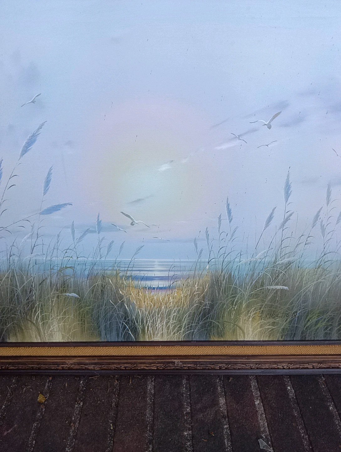 Authentic Catherine Parker Melton 36”x24” Large Seascape Oil Painting On Canvas