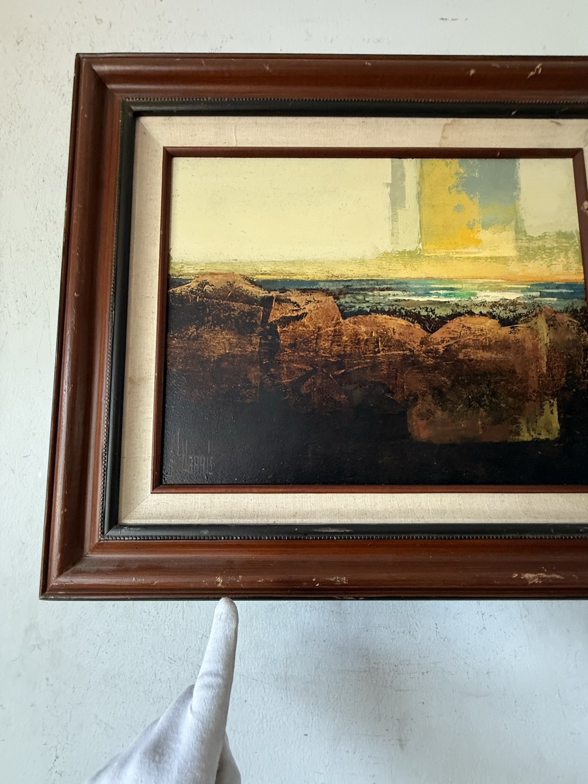 LAWRENCE HARRIS VINTAGE MODERN ABSTRACT LANDSCAPE OIL PAINTING COLORADO SPRINGS
